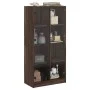 Aparador alto con puertas madera roble marrón 68x37x142 cm by vidaXL, Sideboards - Ref: Foro24-3295863, Price: 125,03 €, Disc...