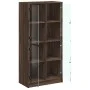 Aparador alto con puertas madera roble marrón 68x37x142 cm by vidaXL, Sideboards - Ref: Foro24-3295863, Price: 125,03 €, Disc...
