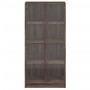 Aparador alto con puertas madera roble marrón 68x37x142 cm by vidaXL, Sideboards - Ref: Foro24-3295863, Price: 126,20 €, Disc...