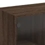 Aparador alto con puertas madera roble marrón 68x37x142 cm by vidaXL, Sideboards - Ref: Foro24-3295863, Price: 125,03 €, Disc...