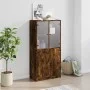 Aparador alto con puertas madera roble ahumado 68x37x142 cm by vidaXL, Sideboards - Ref: Foro24-3295868, Price: 133,56 €, Dis...