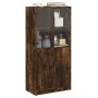 Aparador alto con puertas madera roble ahumado 68x37x142 cm by vidaXL, Sideboards - Ref: Foro24-3295868, Price: 133,56 €, Dis...