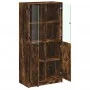 Aparador alto con puertas madera roble ahumado 68x37x142 cm by vidaXL, Sideboards - Ref: Foro24-3295868, Price: 133,56 €, Dis...
