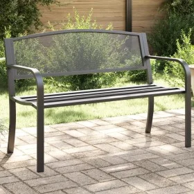 Schwarze Gartenbank aus Stahl, 119 cm von vidaXL, Gartenbänke - Ref: Foro24-4002827, Preis: 126,25 €, Rabatt: %