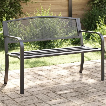 Schwarze Gartenbank aus Stahl, 119 cm von vidaXL, Gartenbänke - Ref: Foro24-4002827, Preis: 140,55 €, Rabatt: %