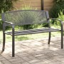 Banco de jardín de acero negro 119 cm by vidaXL, garden benches - Ref: Foro24-4002827, Price: 140,40 €, Discount: %
