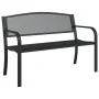 Banco de jardín de acero negro 119 cm by vidaXL, garden benches - Ref: Foro24-4002827, Price: 126,03 €, Discount: %
