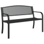 Banco de jardín de acero negro 119 cm by vidaXL, garden benches - Ref: Foro24-4002827, Price: 140,40 €, Discount: %