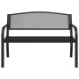 Banco de jardín de acero negro 119 cm by vidaXL, garden benches - Ref: Foro24-4002827, Price: 140,40 €, Discount: %
