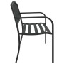 Banco de jardín de acero negro 119 cm by vidaXL, garden benches - Ref: Foro24-4002827, Price: 140,40 €, Discount: %