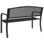 Banco de jardín de acero negro 119 cm by vidaXL, garden benches - Ref: Foro24-4002827, Price: 140,40 €, Discount: %