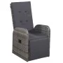 Garten-Bistromöbel-Set 3-teilig mit grauen synthetischen Rattankissen von vidaXL, Gartensets - Ref: Foro24-47678, Preis: 361,...