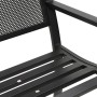 Banco de jardín de acero negro 119 cm by vidaXL, garden benches - Ref: Foro24-4002827, Price: 140,40 €, Discount: %