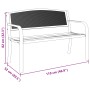 Banco de jardín de acero negro 119 cm by vidaXL, garden benches - Ref: Foro24-4002827, Price: 140,40 €, Discount: %