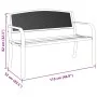 Schwarze Gartenbank aus Stahl, 119 cm von vidaXL, Gartenbänke - Ref: Foro24-4002827, Preis: 126,03 €, Rabatt: %