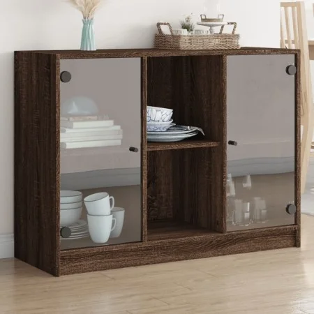 Aparador madera de ingeniería marrón roble 102x37x75,5 cm de vidaXL, Aparadores - Ref: Foro24-3295877, Precio: 104,19 €, Desc...