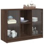 Aparador madera de ingeniería marrón roble 102x37x75,5 cm by vidaXL, Sideboards - Ref: Foro24-3295877, Price: 104,17 €, Disco...