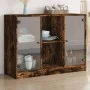 Rauchige Eichen-Ingenieurholz-Kommode 102x37x75,5 cm von vidaXL, Sideboards - Ref: Foro24-3295875, Preis: 96,11 €, Rabatt: %