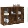 Aparador madera de ingeniería roble ahumado 102x37x75,5 cm de vidaXL, Aparadores - Ref: Foro24-3295875, Precio: 97,89 €