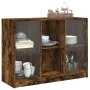Rauchige Eichen-Ingenieurholz-Kommode 102x37x75,5 cm von vidaXL, Sideboards - Ref: Foro24-3295875, Preis: 96,11 €, Rabatt: %