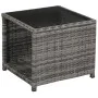 Garten-Bistromöbel-Set 3-teilig mit grauen synthetischen Rattankissen von vidaXL, Gartensets - Ref: Foro24-47678, Preis: 361,...