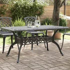 Mesa de jardín aluminio fundido negro 150x90x72 cm by vidaXL, Garden tables - Ref: Foro24-4002804, Price: 490,68 €, Discount: %