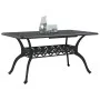 Mesa de jardín aluminio fundido negro 150x90x72 cm de vidaXL, Mesas de jardín - Ref: Foro24-4002804, Precio: 490,68 €, Descue...