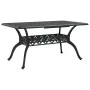 Mesa de jardín aluminio fundido negro 150x90x72 cm de vidaXL, Mesas de jardín - Ref: Foro24-4002804, Precio: 490,68 €, Descue...