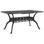 Mesa de jardín aluminio fundido negro 150x90x72 cm by vidaXL, Garden tables - Ref: Foro24-4002804, Price: 500,69 €, Discount: %