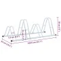 Soporte para 4 bicicletas suelo independiente acero galvanizado by vidaXL, Bases and supports for storing bicycles - Ref: For...