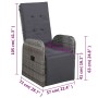 Juego muebles bistro jardín 3 pzas cojines ratán sintético gris de vidaXL, Conjuntos de jardín - Ref: Foro24-47678, Precio: 3...
