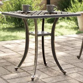 Gartentisch aus gegossenem Aluminium in Bronze, 53x53x53 cm. von vidaXL, Gartentische - Ref: Foro24-4002819, Preis: 67,86 €, ...
