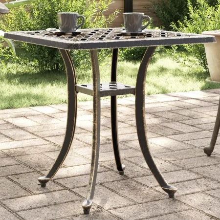 Gartentisch aus gegossenem Aluminium in Bronze, 53x53x53 cm. von vidaXL, Gartentische - Ref: Foro24-4002819, Preis: 67,86 €, ...