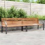 Banco de jardín madera acero con recubrimiento en polvo marrón by vidaXL, garden benches - Ref: Foro24-366539, Price: 301,90 ...