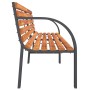 Gartenbank aus Holz und Stahl mit brauner Pulverbeschichtung. von vidaXL, Gartenbänke - Ref: Foro24-366539, Preis: 301,90 €, ...