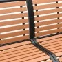 Banco de jardín madera acero con recubrimiento en polvo marrón de vidaXL, Bancos de jardín - Ref: Foro24-366539, Precio: 296,...