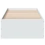 White engineered wood bed frame 75x190 cm by vidaXL, Beds and slatted bases - Ref: Foro24-841986, Price: 68,40 €, Discount: %