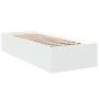 White engineered wood bed frame 75x190 cm by vidaXL, Beds and slatted bases - Ref: Foro24-841986, Price: 68,40 €, Discount: %