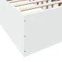 White engineered wood bed frame 75x190 cm by vidaXL, Beds and slatted bases - Ref: Foro24-841986, Price: 68,40 €, Discount: %