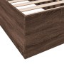Bettgestell aus braunem Eichenholzwerkstoff, 75 x 190 cm von vidaXL, Betten und Lattenroste - Ref: Foro24-841992, Preis: 79,5...