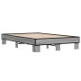 Sonoma gray metal engineered wood bed frame 120x190 cm by vidaXL, Beds and slatted bases - Ref: Foro24-845890, Price: 80,84 €...
