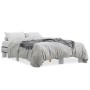 Sonoma gray metal engineered wood bed frame 120x190 cm by vidaXL, Beds and slatted bases - Ref: Foro24-845890, Price: 80,84 €...