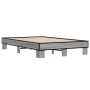 Estructura cama madera ingeniería metal gris Sonoma 120x190 cm