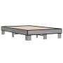 Sonoma gray metal engineered wood bed frame 120x190 cm by vidaXL, Beds and slatted bases - Ref: Foro24-845890, Price: 80,84 €...