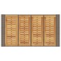 Mesa alta jardín superficie madera ratán PE gris 145x80x110 cm by vidaXL, Garden tables - Ref: Foro24-368699, Price: 230,86 €...
