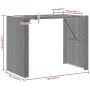 Mesa alta jardín superficie madera ratán PE gris 145x80x110 cm by vidaXL, Garden tables - Ref: Foro24-368699, Price: 250,60 €...