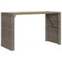 Mesa alta jardín superficie madera ratán PE gris 185x80x110 cm de vidaXL, Mesas de jardín - Ref: Foro24-368701, Precio: 285,9...