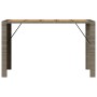 Hoher Gartentisch mit Oberfläche aus grauem PE-Rattan-Holz, 185x80x110 cm. von vidaXL, Gartentische - Ref: Foro24-368701, Pre...