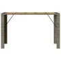 Mesa alta jardín superficie madera ratán PE gris 185x80x110 cm de vidaXL, Mesas de jardín - Ref: Foro24-368701, Precio: 285,9...