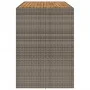 Mesa alta jardín superficie madera ratán PE gris 185x80x110 cm de vidaXL, Mesas de jardín - Ref: Foro24-368701, Precio: 285,9...